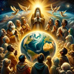 {Allegory: So that at the name of Jesus every knee should bow, in heaven and on earth and under the earth. - Saint Paul}